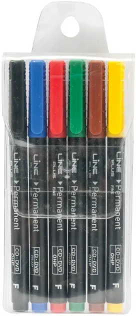 סט 6 טושים צבעוניים לשקפים – מבית Line Plus