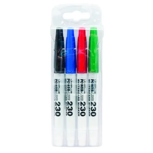 סט 4 טושים ללוח מחיק ראש עגול דק – מבית Line Plus