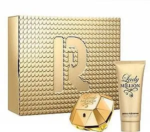 סט לאישה Paco Rabanne Lady Million E.D.P 80 ml + 100 ml בושם + קרם גוף