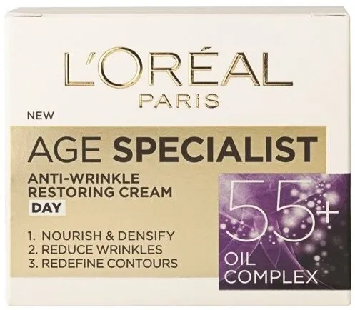 קרם יומיומי אנטי אייג'ינג L'Oreal Paris Age Specialist +55- בנפח 50 מ"ל