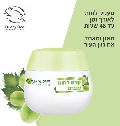 קרם לחות ענבים Skin Naturals Botanical לעור רגיל עד מעורב מבית Garnier – בנפח 50 מ"ל