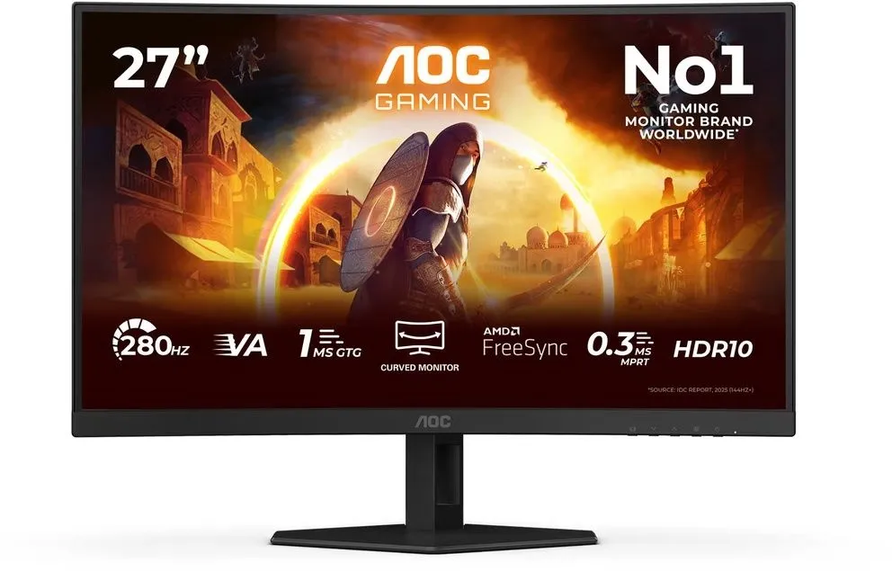 מסך מחשב גיימינג קעור AOC C27G4ZXE 27" 280Hz Full HD
