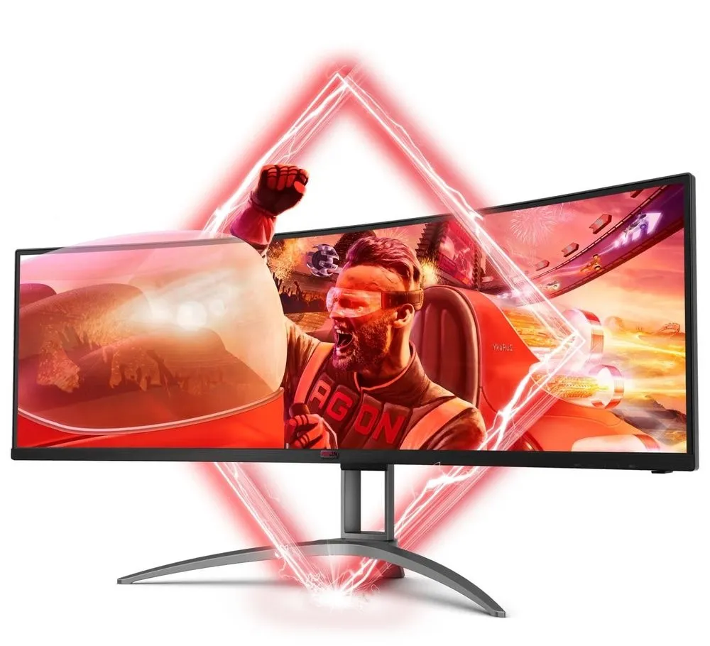 מסך מחשב גיימינג קעור AOC AG493UCX2 48.8" 165Hz Dual-QHD 5k