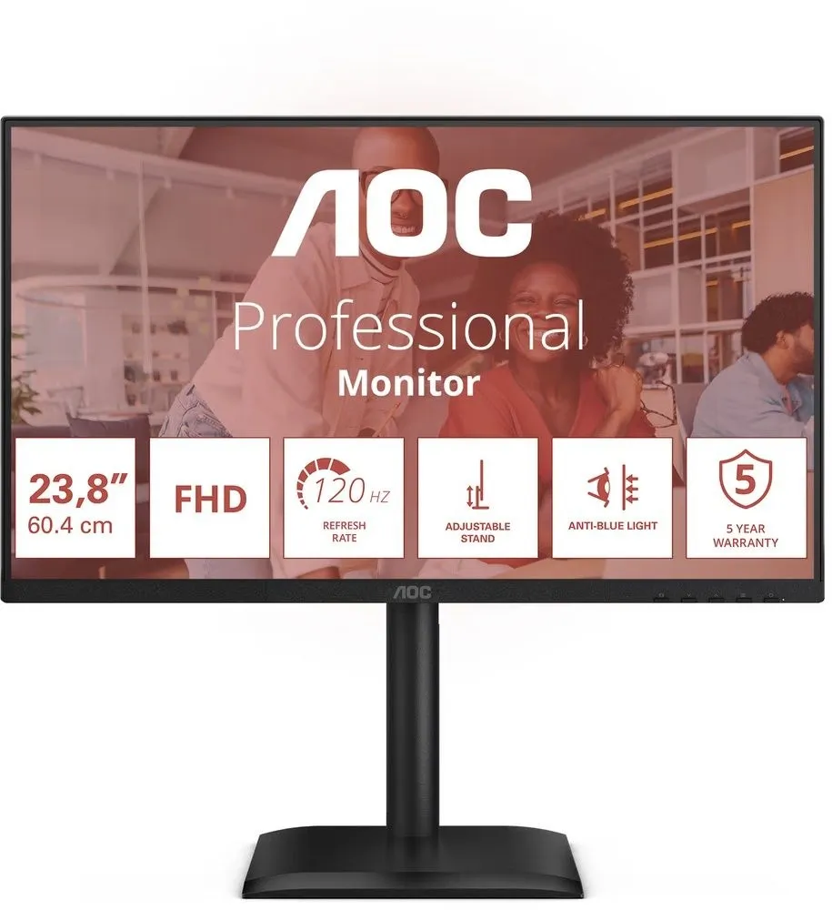 מסך מחשב AOC 24E4U 23.8" 120Hz Full HD