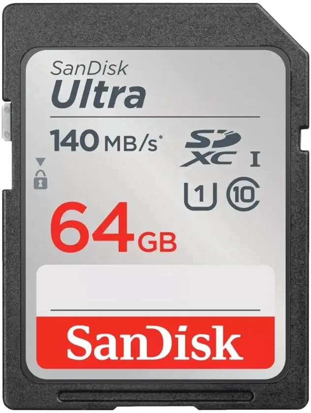 כרטיס זיכרון Sandisk Ultra 64GB 140Mb/s SDSDUN-064G