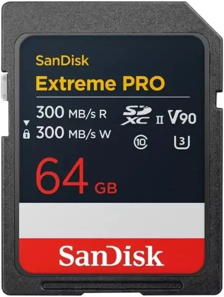 כרטיס זיכרון Sandisk Extreme Pro 64GB 300MB/s SDXC SDSDXDM-064G-GN4IN