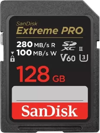 כרטיס זיכרון Sandisk Extreme Pro 128GB 280MB/s SDXC SDSDXEP-128G-GN4IN