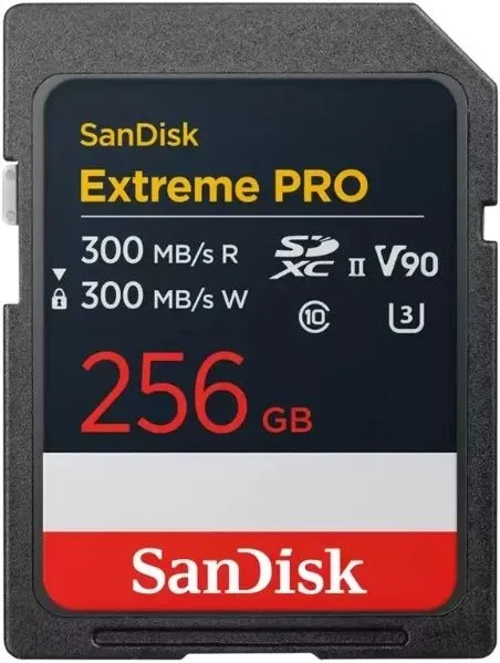 כרטיס זיכרון Sandisk Extreme Pro 256GB 300MB/s SDXC SDSDXDM-256G-GN4IN