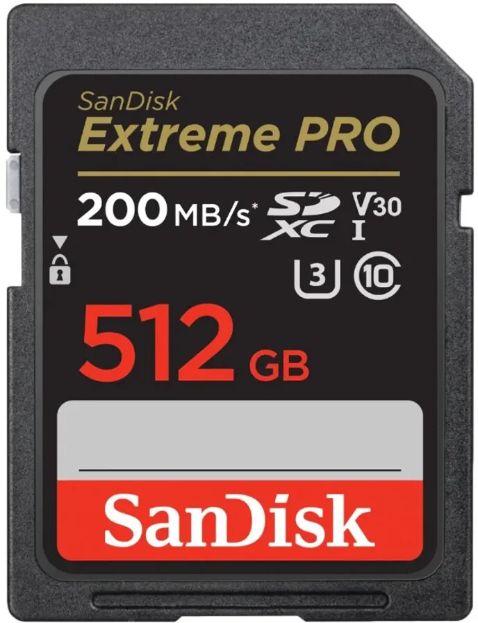 כרטיס זיכרון Sandisk Extreme Pro 512GB 200Mb/s SDSDXXD-512G