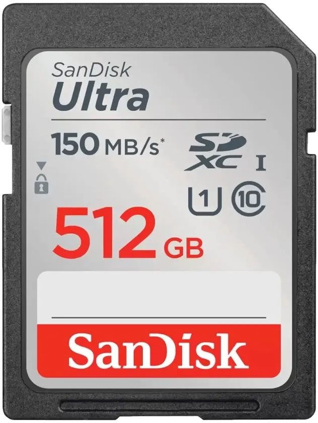 כרטיס זיכרון Sandisk Ultra 512GB 150Mb/s SDSDUNR-512G-GN3IN
