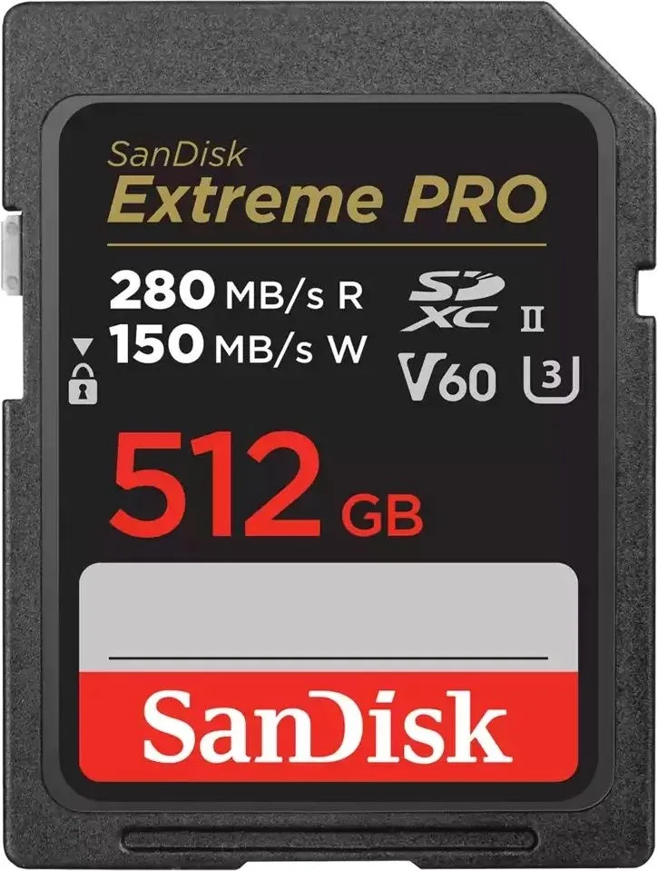 כרטיס זיכרון Sandisk Extreme Pro 512GB 280MB/s SDXC SDSDXEP-512G-GN4IN