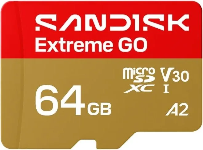 כרטיס זיכרון Sandisk Extreme Go 64GB 170MB/s microSDXC UHS-I SDSQXGN-064G-GN6MN