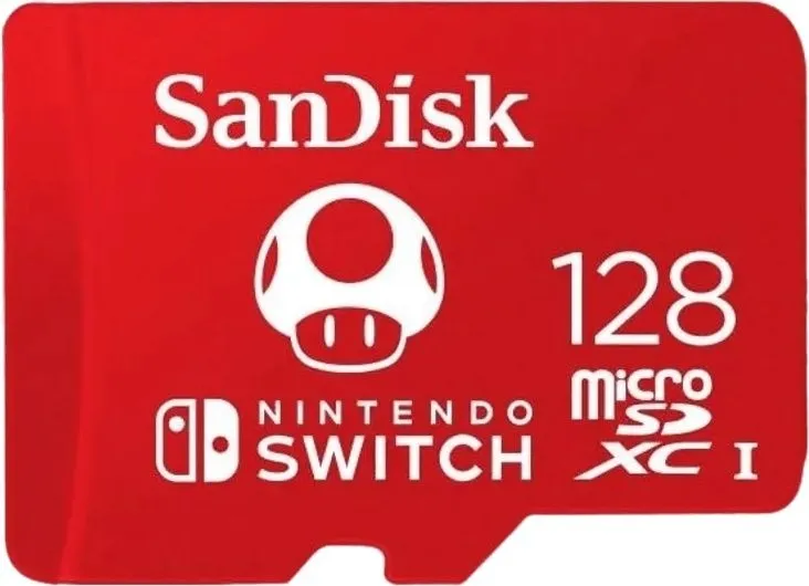 כרטיס זיכרון Sandisk Nintendo Switch 128GB 100MB/s microSDXC SDSQXAO-128G-GN3ZN