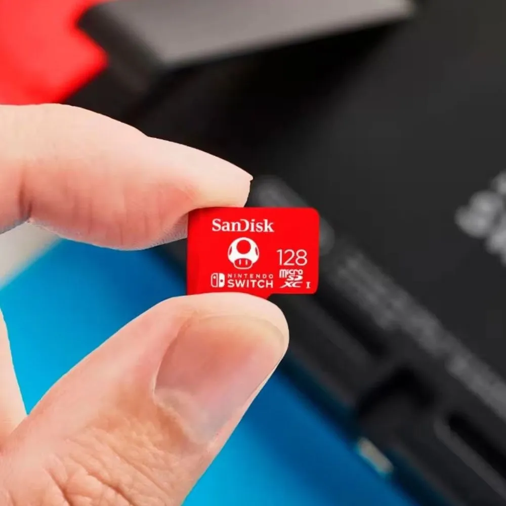 כרטיס זיכרון Sandisk Nintendo Switch 128GB 100MB/s microSDXC SDSQXAO-128G-GN3ZN