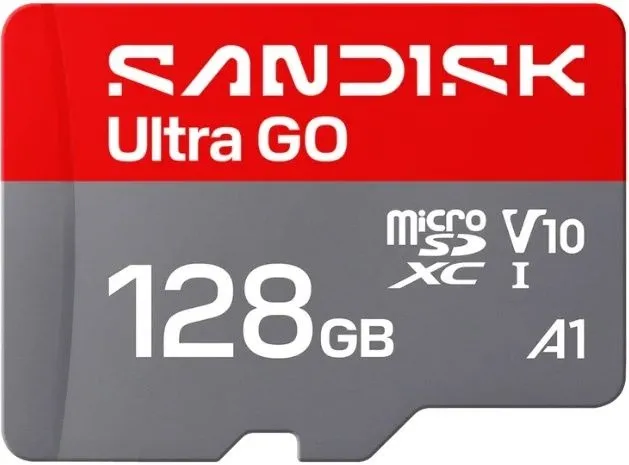 כרטיס זיכרון Sandisk Ultra Go 128GB 190MB/s microSDXC SDSQUGN-128G-GN6MN