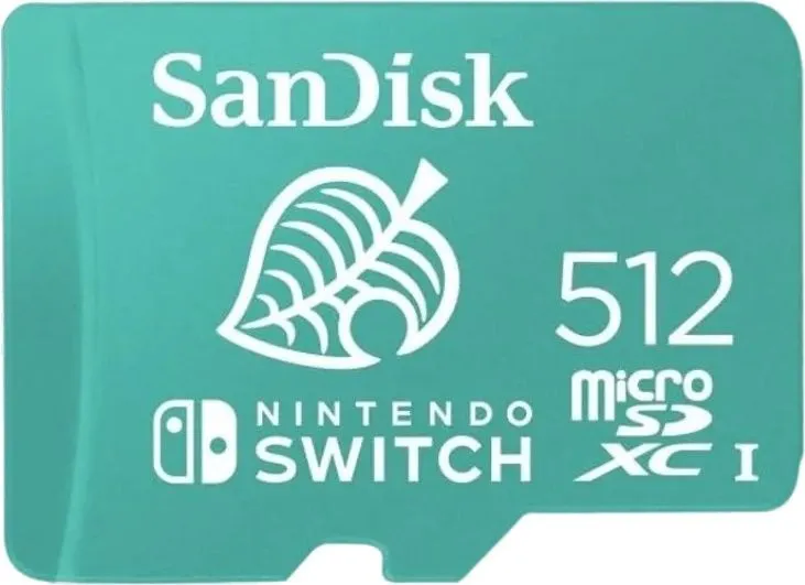 כרטיס זיכרון Sandisk Nintendo Switch 512GB 100MB/s microSDXC SDSQXAO-512G-GN3ZN