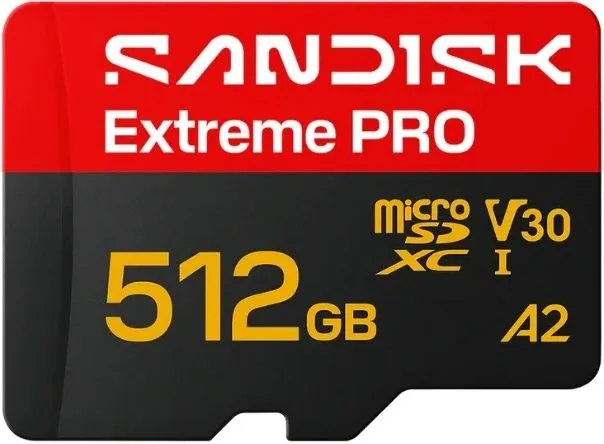 כרטיס זיכרון Sandisk Extreme Pro 512GB 250MB/s microSDXC SDSQXCJ-512G-GS6MA