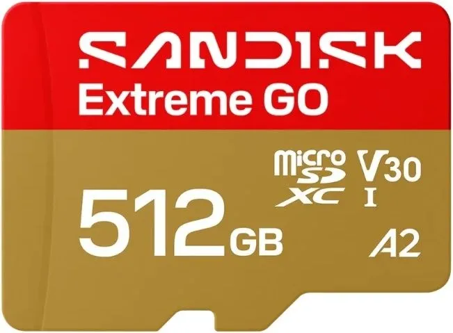 כרטיס זיכרון Sandisk Extreme Go 512GB 240MB/s microSDXC SDSQXGN-512G-GN6MN