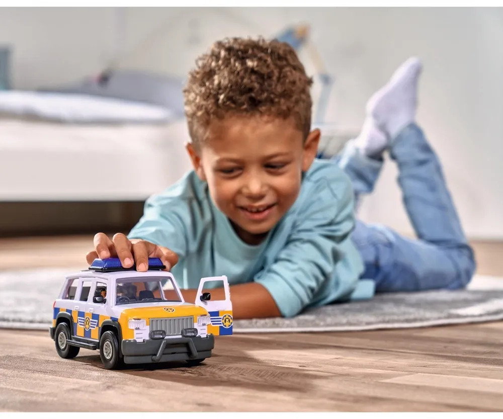 סמי הכבאי – רכב משטרתי 4X4 עם דמות משחק ורמזור – מבית Simba