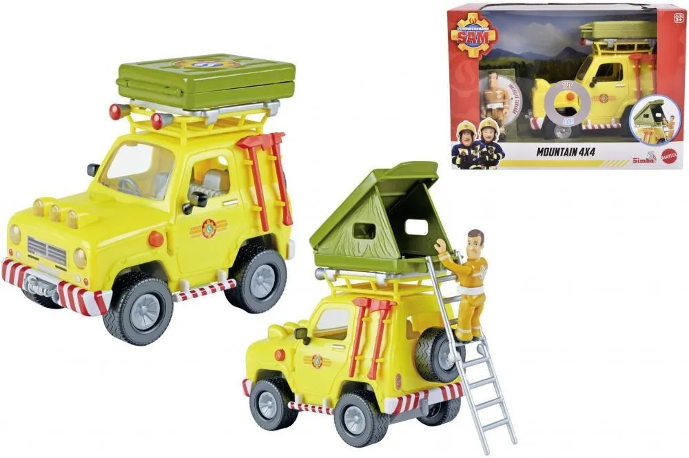 סמי הכבאי – ג'יפ חילוץ והצלה 4X4 כולל דמויות ואוהל בגג – מבית Simba