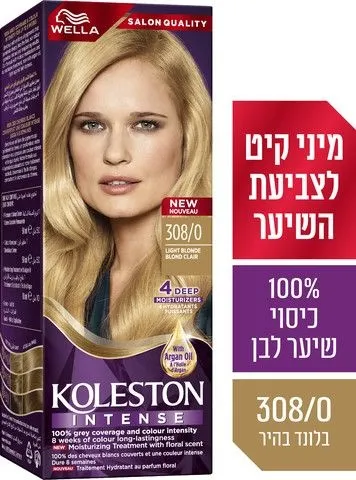 צבע לשיער קולסטון אינטנס 308/0 בלונד בהיר – מבית Wella