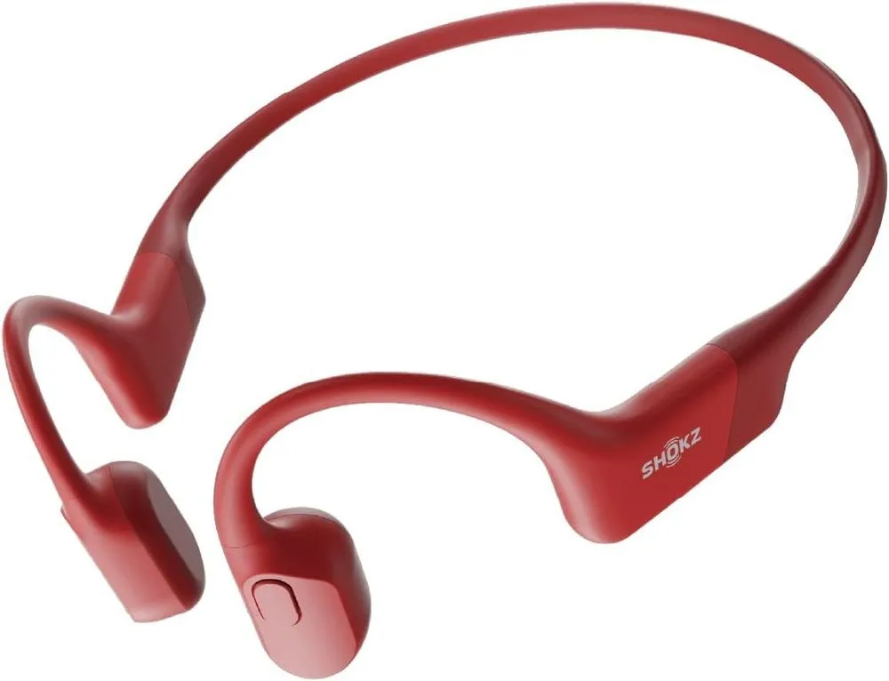 אוזניות עצם אלחוטיות Shokz OpenRun בצבע אדום