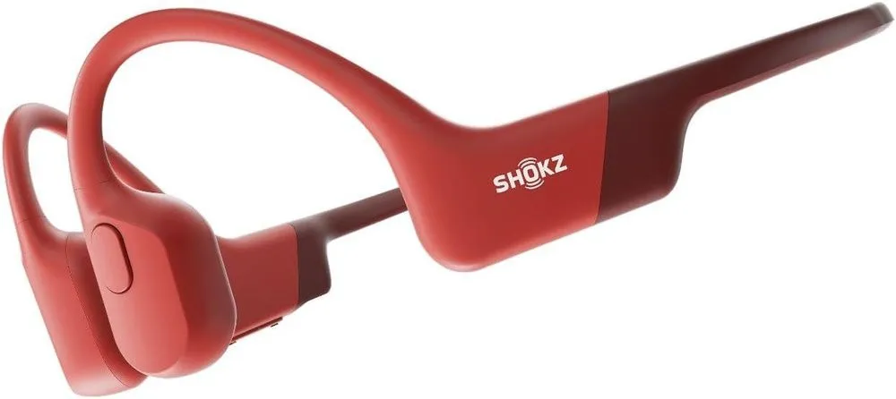 אוזניות עצם אלחוטיות Shokz OpenRun בצבע אדום
