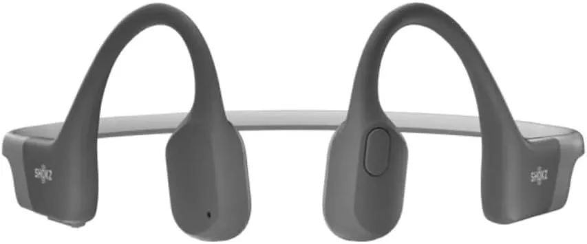 אוזניות עצם אלחוטיות Shokz OpenRun בצבע אפור