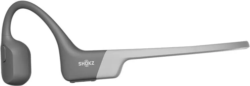 אוזניות עצם אלחוטיות Shokz OpenRun בצבע אפור