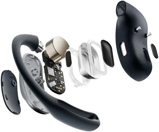 אוזניות עצם אלחוטיות Shokz OpenFit Air בצבע שחור