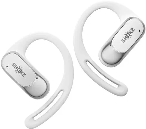 אוזניות ספורט אוזן פתוחה אלחוטיות Shokz OpenFit Air בצבע לבן