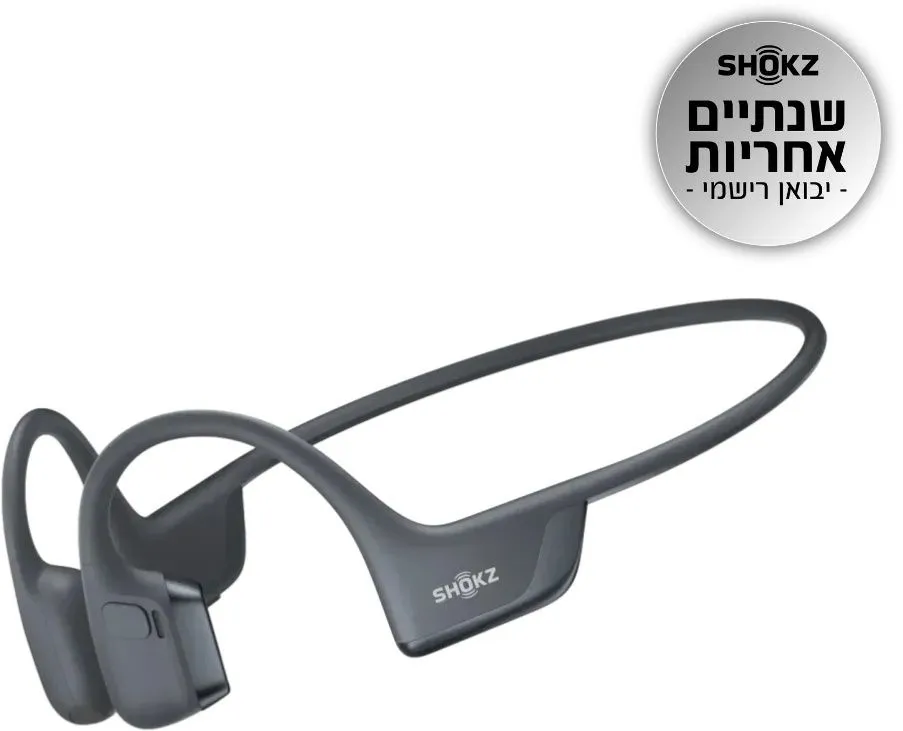 אוזניות עצם אלחוטיות Shokz OpenRun Pro 2 בצבע שחור