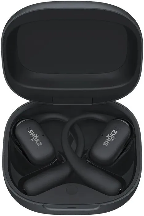 אוזניות עצם אלחוטיות Shokz OpenFit 2 בצבע שחור
