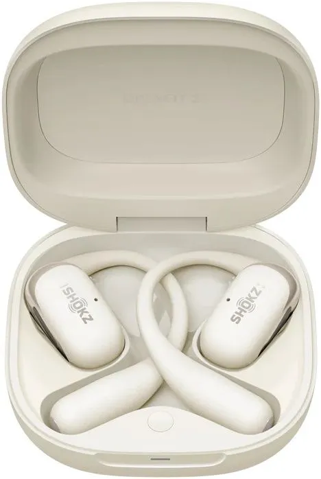 אוזניות עצם אלחוטיות Shokz OpenFit 2 בצבע בז'