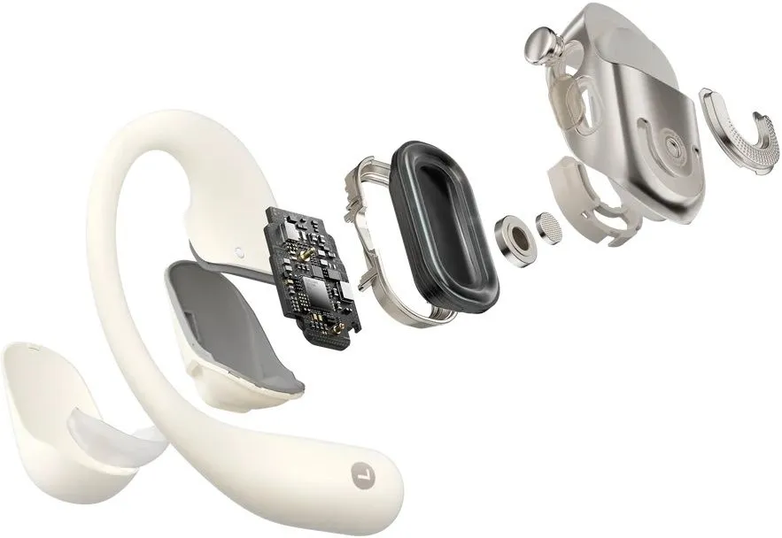 אוזניות עצם אלחוטיות Shokz OpenFit 2 בצבע בז'