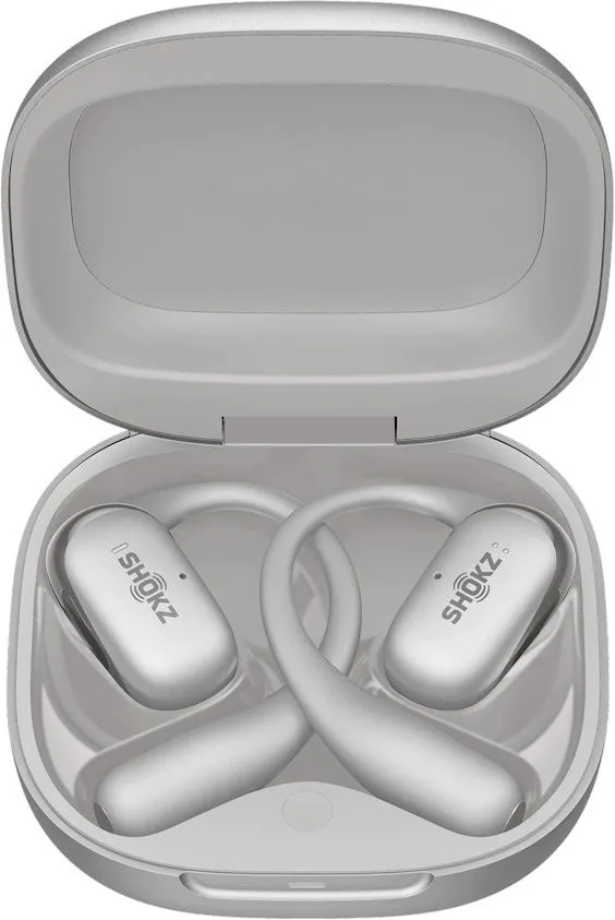 אוזניות ספורט אוזן פתוחה אלחוטיות Shokz OpenFit 2 בצבע אפור