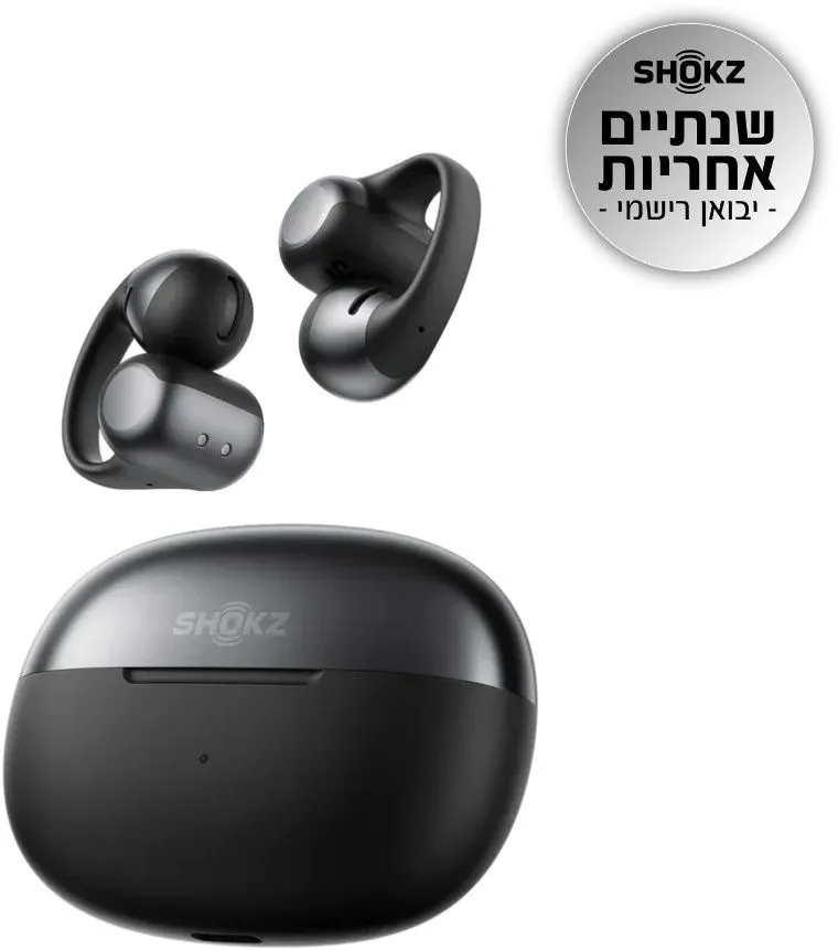 אוזניות In Ear אלחוטיות Shokz OpenDots One בצבע שחור