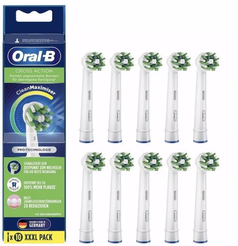 ראשים למברשת שיניים חשמלית Oral-B Cross Action – סך הכל 10 יחידות