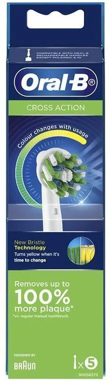 ראשים Cross Action למברשת שיניים חשמלית Oral B – כולל 5 יחידות