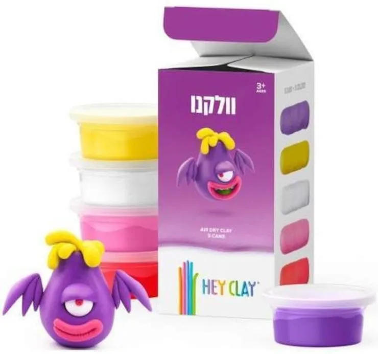 ערכת עיצוב בחימר – וולקנו – מבית Hey Clay