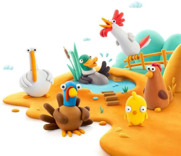 ערכת עיצוב בחימר – סט עופות בר – מבית Hey Clay