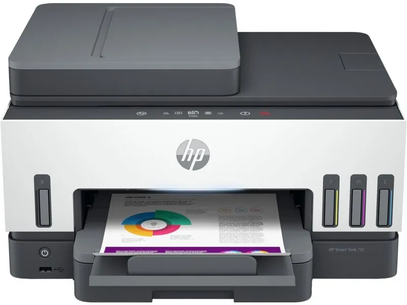 מדפסת הזרקת דיו צבעונית HP Smart Tank 790 4WF66A