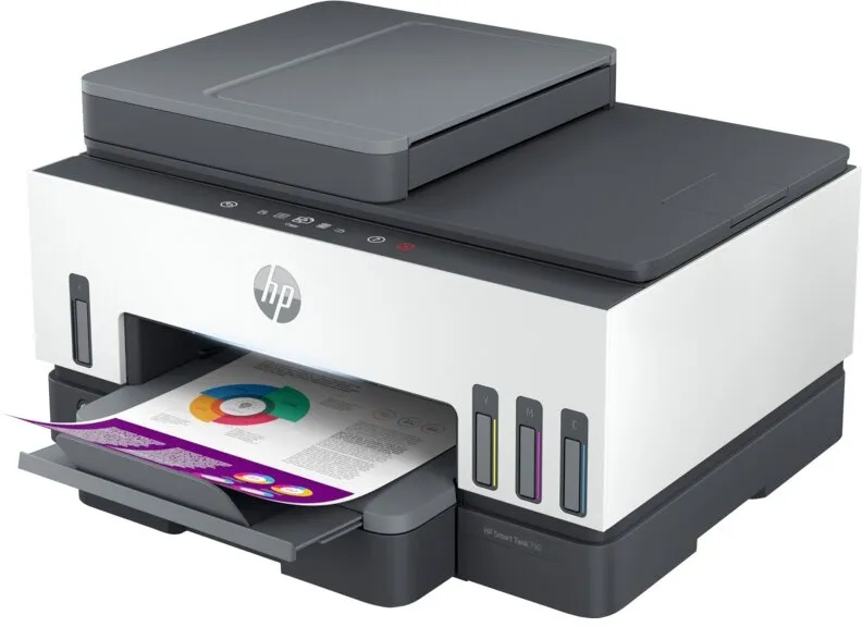 מדפסת הזרקת דיו צבעונית HP Smart Tank 790 4WF66A