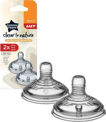 זוג פטמות למזון סמיך Closer To Nature – מבית Tommee Tippee