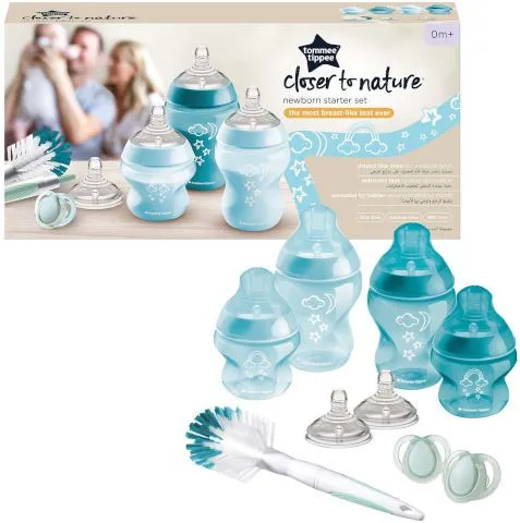 סט בקבוקי האכלה לניובורן Closer To Nature – כחולה – מבית Tommee Tippee