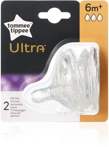 פטמות אולטרה בזרימה מהירה 0m+ לסדרת ULTRA – מבית Tommee Tippee