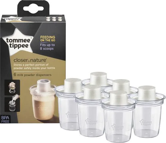 שישיית מיכלים לאבקת חלב Closer To Nature – מבית Tommee Tippee