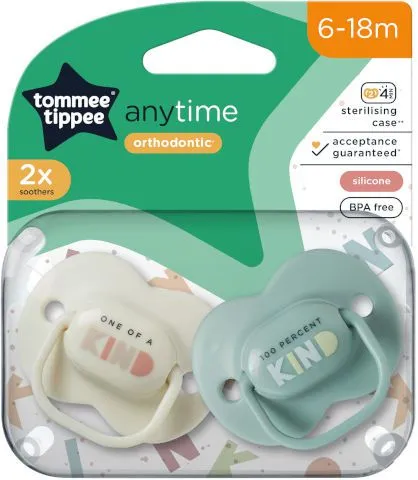 זוג מוצצים 6-18 חודשים Anytime Orthodentic – ורוד – מבית Tommee Tippee