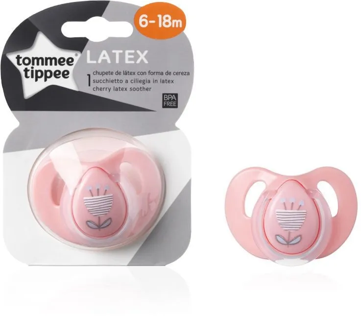 מוצץ לטקס 6-18 חודשים – ורוד – מבית Tommee Tippee
