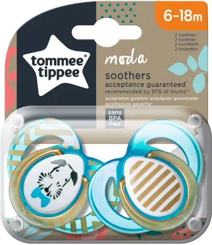 זוג מוצצים 6-18m חודשים Moda – לבנים – מבית Tommee Tippee